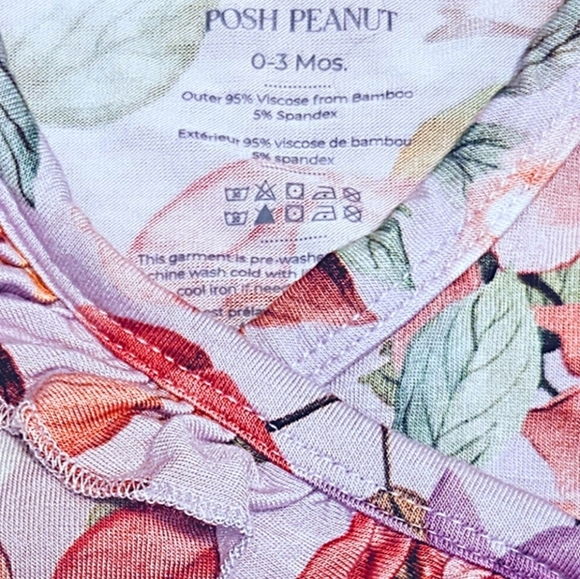 Posh Peanut 2-PC Bamboo Ruffle Pajamas, 0-3M - Picture 3 of 3